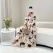 Muslim Women's Clothing Cardigan With Headscarf Long Sleeve Printed Robe Coat Abaya_ecoleips.com