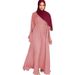 New Cross-border Women's Robe, Simple Basic Solid Color Plus-size Dress Set_ecoleips.com