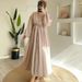 Women's Clothing Hepburn Style Solid Color Round Neck Tie Waist Long Skirt_ecoleips.com