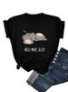 European And American Cross-border Foreign Trade Wholesale Clothing Cute Cartoon Sloth Round-neck Plus-size Short-sleeve_ecoleips.com