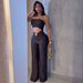 Women's Summer High-Waisted Jumpsuit Sleeveless Wide-Leg Romper Stretchy Casual Elegant One-Piece Breathable & Liberating Design_ecoleips.com