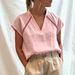 Women's Casual V-Neck Short Sleeve T-Shirt Regular Fit Pullover Top New Arrival_ecoleips.com