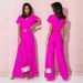 Women's Temperament Short-sleeved Jumpsuit Long Pants Jumpsuit Tall_ecoleips.com