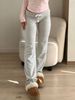 Y2K Wide-Leg Yoga Pants – High-Waisted Flowy Trousers (S-XL, Ash Grey) – Non-Restrictive & Breathable For Gym & Daily Wear_ecoleips.com