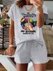 Women’s 2 Piece Outfit Set – Oversized Graphic T-Shirt And Biker Shorts Matching Set, Casual Summer Lounge Tracksuit For Daily Wear-361_ecoleips.com