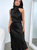 2026 Spring/Summer Best-selling Acrylic Satin Dress - Toasting Groomsmen Attire For Elegant Ladies - Sleeveless Evening Gown_ecoleips.com