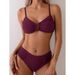 Women's Push-Up Bikini Set – Backless & Sexy Two-Piece Swimsuit In Burgundy, Royal Blue & More (S-L)_ecoleips.com