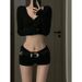 2025s American Style Spicy Girl Low Waist Tight Stretch Denim Ultra Shorts Women Summer New Slim Fit Slimming Wide Leg_ecoleips.com