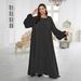 2025 New Muslim Women's Clothing Simple Outfit Abaya Dress Robe_ecoleips.com