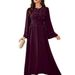 Women's Clothing Middle East Dubai Dubai-Inspired 2025 Fall Collection – Beaded Cuff & Belted Midi Dress With Modest Fit (S-XL, 7 Colors)_ecoleips.com