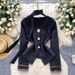 Elegant French-Style Rose Button Blouse - Women's Long Sleeve Lapel Shirt With Floral Detailing, Loose Fit & Versatile Fall Wardrobe Essential_ecoleips.com