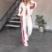 Women's Clothing Fashion Color Block Women's Sportswear Set Long Pants Autumn Casual Style European And American Trendy Jacket_ecoleips.com