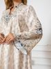 Middle East Cross-Border Muslim Long Robe Leopard Print Beaded Rhinestone Arabic Dress For Women, Stylish And Elegant Clothing_ecoleips.com