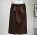 Washed Cotton Midi Skirt for Women Relaxed Fit Korean Style Casual A-Line Skirt with Elastic Waistband_ecoleips.com