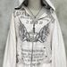 Women's Dark American Retro Graffiti Printed Hoodie Casual Sweatshirt White Lazy Subculture Jacket for Autumn_ecoleips.com