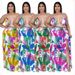 Women's Clothing Plus Size Women's Strapless Swimsuit Set 3 Pieces Printed Summer Fashion Design For Formal & Casual For Women_ecoleips.com