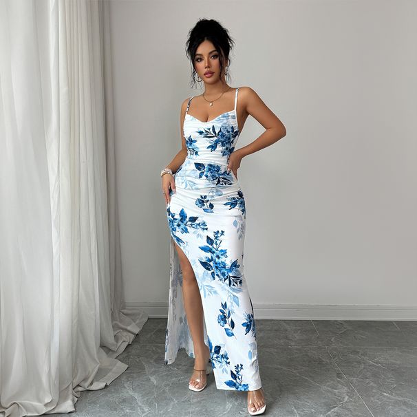Diyun European And American Y2K Style Elegant Bodycon Long Dress With Straps, Women's Clothing, 2026 Summer_ecoleips.com
