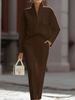 Fashionable Urban Commuter Women's Clothing Set With Pocket Top And Pants_ecoleips.com