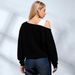 AD673 Cross-border American Retro Style Off-shoulder Tie-up Loose Casual Long-sleeve Versatile Sweatshirt With A Unique_ecoleips.com