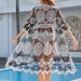 Women's Sheer Mesh Beach Cover-Up – Sexy Lace Kimono, Bikini Wrap, Sun Protection & Resort Wear (White/Black/Black-White)_ecoleips.com