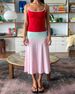 Absobe Women Color Block Cami Long Dress Spaghetti Strap High Waist A Line Swing Maxi Dress Summer Vacation Beach Casual Outfit_ecoleips.com