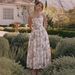 Women's Clothing French Romantic Summer Floral Wrap Dress With Waist Ties & Lace Trim_ecoleips.com