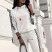 Women's Two Piece Set Dandelion Ladybug Print Hooded Fitted Stylish Look Top Bottom_ecoleips.com