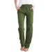 Aria Basics 2025 Women's Spring Summer New European And American Style Solid Color Cotton Linen Drawstring Loose Casual Wide_ecoleips.com