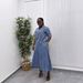 New Casual Denim Suit Women's Korean Style V Neck Loose Two Piece Set Blue Denim Skirt Fashion_ecoleips.com
