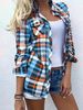 Women’s Checkered Shirt – Long Sleeve Casual Top (8 Colors) | S-XXL | Street Style & Office_ecoleips.com