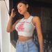 knitting Print O Neck Off Shoulder Tank Top 2024 Summer Women Casual Slim Streetwear Crop Top Female Vacation Clothes Top_ecoleips.com