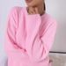 Oversized Knit Sweater – Women’s Relaxed Fit Round Neck Pullover For Autumn & Winter (Paris Apricot/Pink/Dark Gray, One Size, Minimalist Elegance)_ecoleips.com