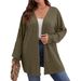 Women's Long Sleeved Solid Color Knitted Cardigan Top Loose Fit Autumn/Winter Outerwear For Plus Size Clothes_ecoleips.com