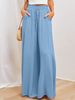 Suitable For All Seasons New Women's Fashion Spring Summer Elastic Waistband Wide Leg Long Skirt Pants For Women_ecoleips.com