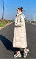 Oversized Knee-Length Puffer Coat – Thick Polyester Cotton Winter Jacket With Hood, 3D Embroidery For Women_ecoleips.com