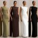 Women's Clothing Women's Sleeveless Long Dress Round Neck Pleated Waist Backless Style Ribbon Cape Evening Gown_ecoleips.com