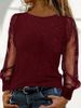 Women's Long Sleeve Loose Crew Neck Casual T-Shirt Top_ecoleips.com