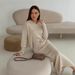 Autumn-Winter Style Knitted Suit Women's Core-Spun Yarn Soft Slit Sweater With Lace-Up Skirt Elegant Style_ecoleips.com