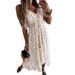 Women's Clothing Summer New European American Style Large Swing Lace Suspenders Solid Color Long Dress For Women_ecoleips.com