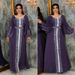 Women's Clothing Hot Diamond Long Skirt Chiffon Puff Sleeve Dress With Belt_ecoleips.com