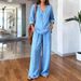 Women's Clothing Women's Casual V Neck Pullover Long Sleeve Spring Set For Formal & Casual For Women Summer Travel Outfit_ecoleips.com