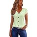 Elegant V-Neck Flutter Sleeve Blouse - Soft Polyester Casual Top For Women, Versatile For Office & Daily Wear_ecoleips.com