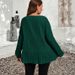 Elegant Plus Size Women's Casual T-Shirt - Soft Round Neck Long Sleeve Top In Pink & Dark Green (1xl-5xl)_ecoleips.com