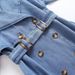 Loose Double-breasted Belt Denim Trench Coat Coat_ecoleips.com