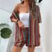 Women's Bohemian Style Striped Two-Piece Pant Set American Fashion Summer New Hot Selling_ecoleips.com