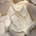 Notch Collar Knit Cardigan – Solid Color Long Sleeve Sweater For Women, Office & Casual Wear_ecoleips.com