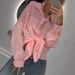 Women's Clothing Thin Shirt Cardigan Loose Top Spring & Summer Glitter Sequin Blouse – Oversized Shirt With 3D Embellishments (Yellow, Pink)_ecoleips.com