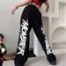 Women's Trendy Drawstring Wide Leg Sports Pants Loose Fit Hip Hop High Street Jazz Dance Spring/Summer Fashion Polyester_ecoleips.com