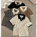 Fake Two-piece Cable Knit Sweater For Women, Style, 2026 Summer New European Fashion Women's Base Shirt, Trendy_ecoleips.com