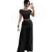 Women's Clothing 2025 Summer New Solid Color Off-Shoulder Top With Waist-Cinching Pleated Patchwork Skirt Two-Piece Set_ecoleips.com